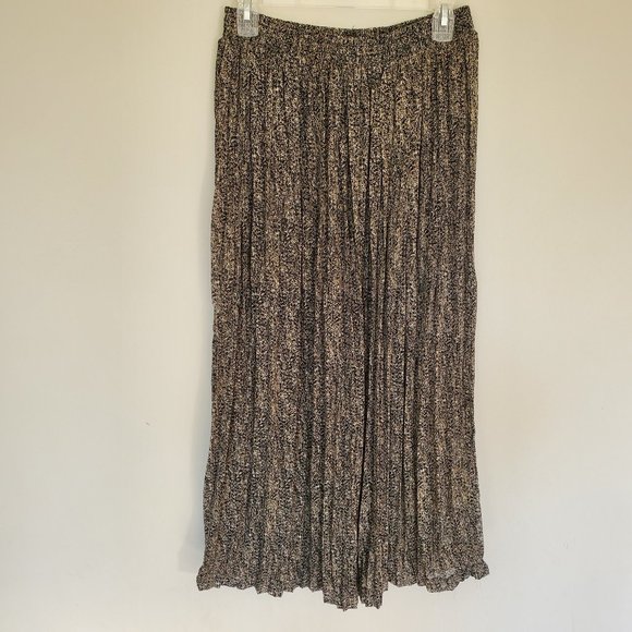 Vintage Skirts Vintage 9s Broomstick Maxi Skirt Black Tan 7 Poshmark